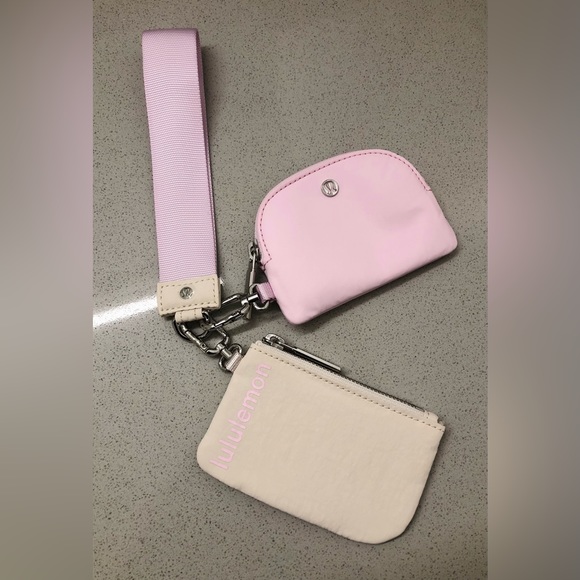 lululemon athletica Handbags - Lululemon - RARE Dual Pouch Wristlet - Pink